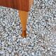 Vintage golden mahogany chest of drawers 3 drawers conical feet from the 60s