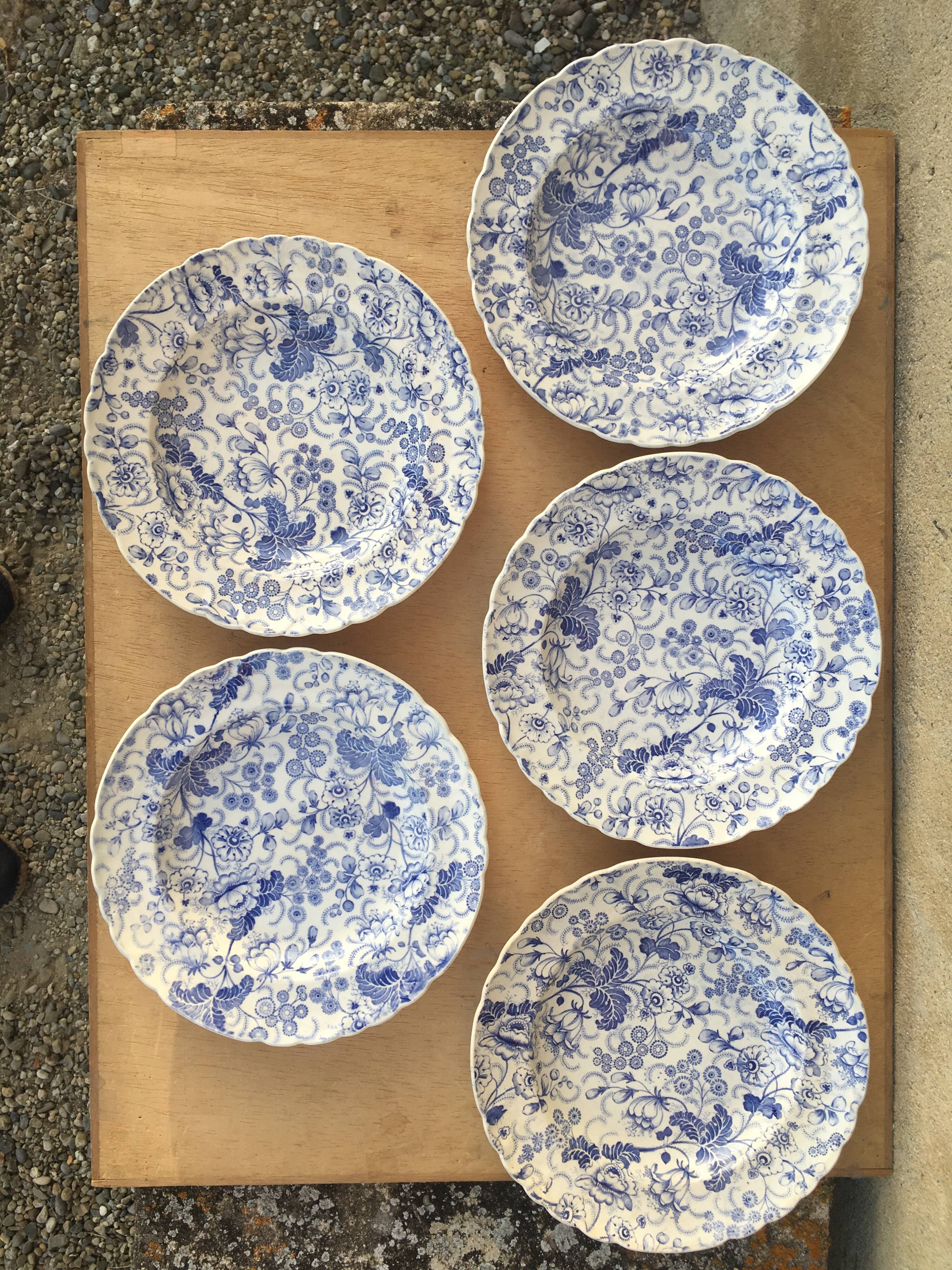Table service - "Tapestry" - Johnston & Old man - burgundy ceramics