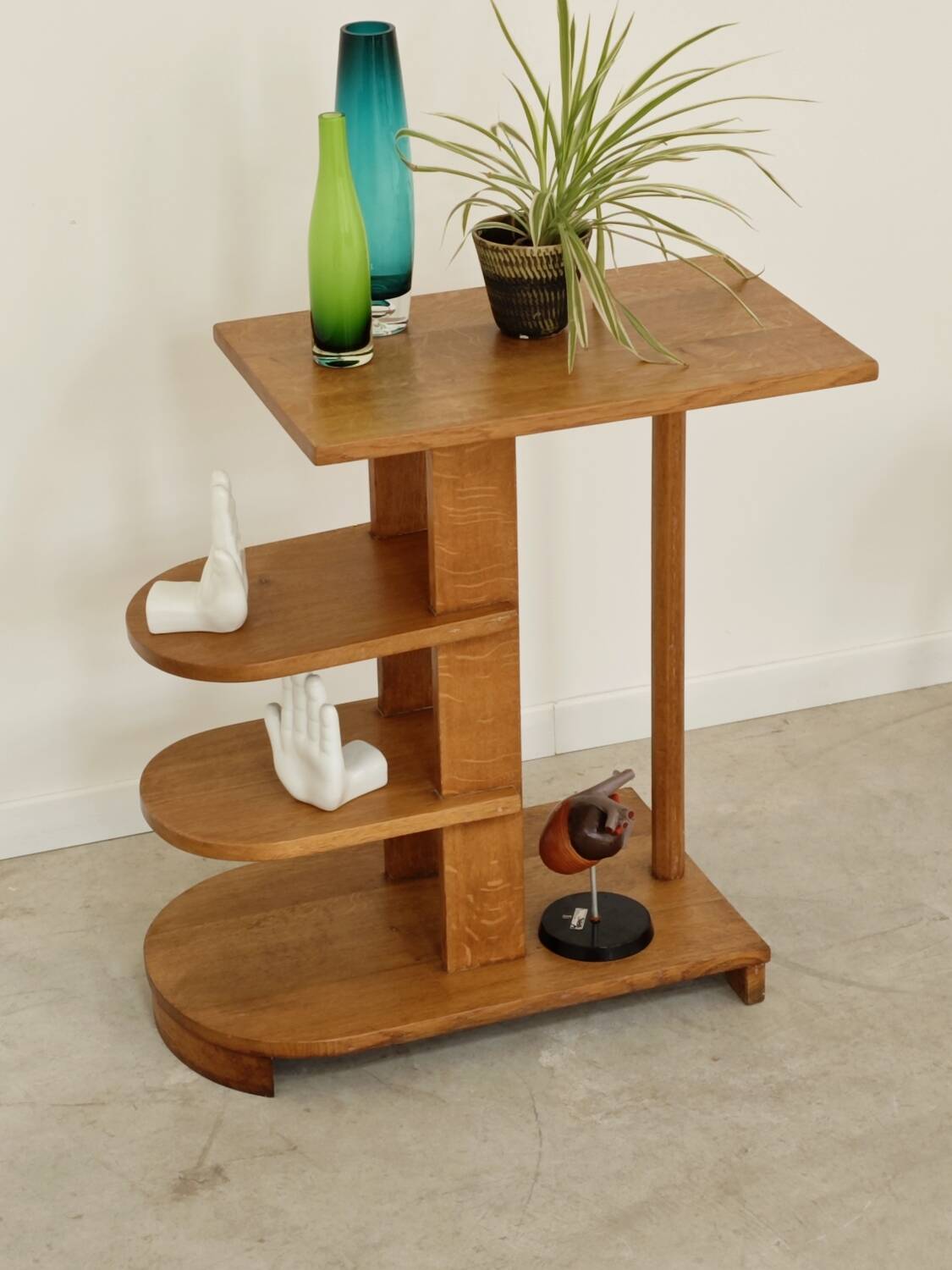 Asymmetrical Art Deco side table or pedestal table by Michel DUFFET 1930