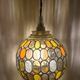 Vintage globe with stained glass effect