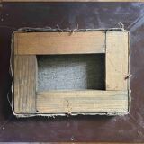 Painting bergerie signed B. Vaudron and frame