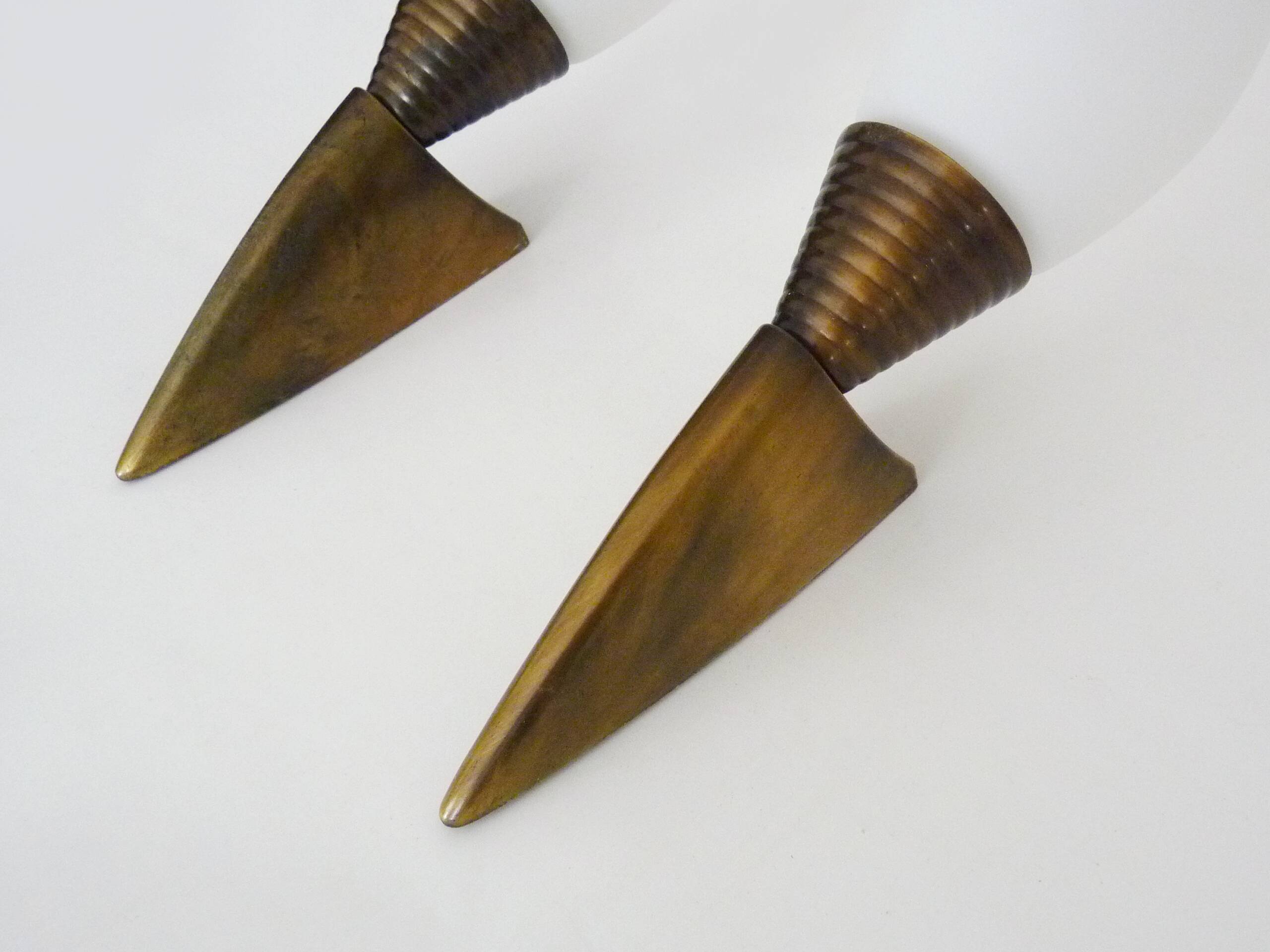 Pair of wall sconces, torchère, brass and opaline. 1980s.