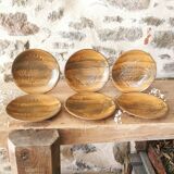 6 fish plates Longchamp Chantilly by Robert Picault