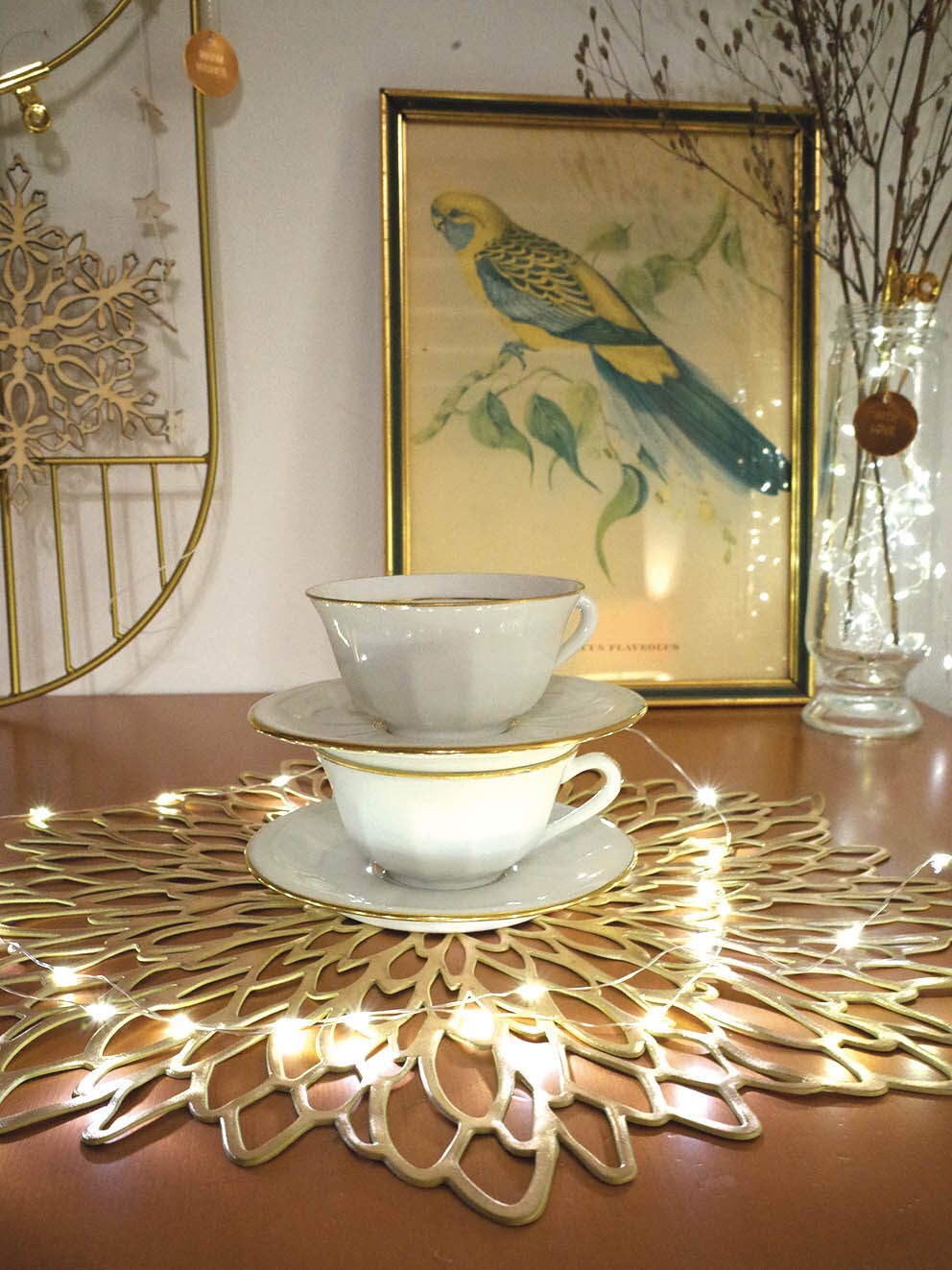 Set of 2 cups in Massé and Surget porcelain