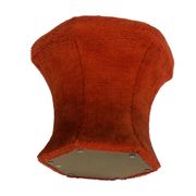 Pouf repose-pieds rond recouvert de peluche en forme de champignon vintage des années 60 et 70