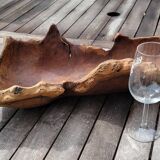 Ancienne corbeille en bois sculpté