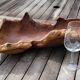 Ancienne corbeille en bois sculpté