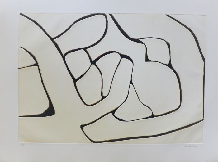 MARCA-RELLI Conrad, Composition 15, 1977. Etching and aquatint signed