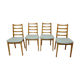 Set of 4 year old Scandinavian chairs restored fabric Edition Lelievre .