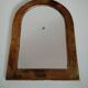Old brass half moon mirror