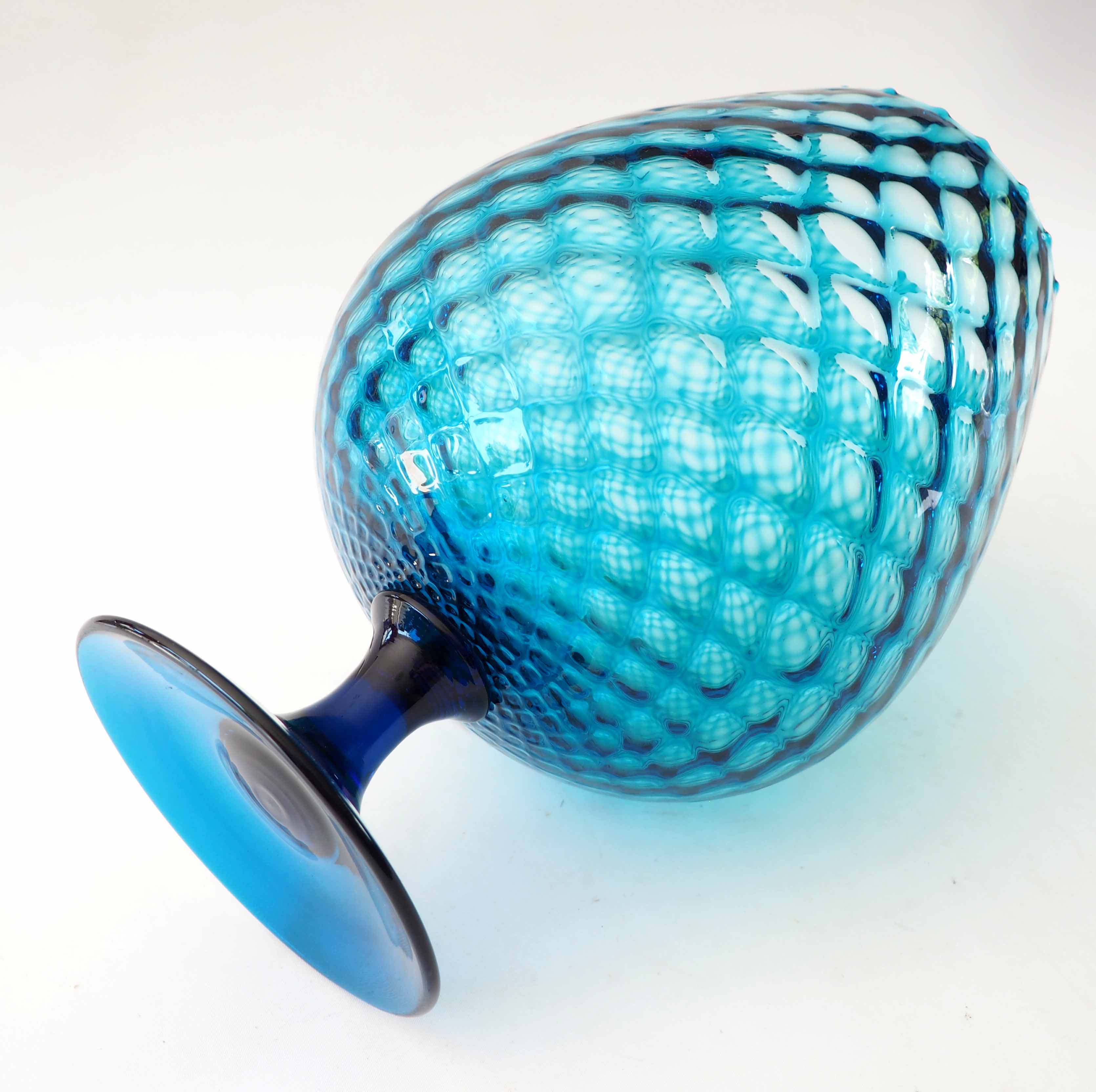 Blue Italian glass vase
