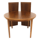 Scandinavian walnut dining table, Sweden, 1960s