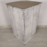 Rustic patinated corner cupboard