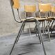 Lot of 18 vintage stackable bistro chairs 1970