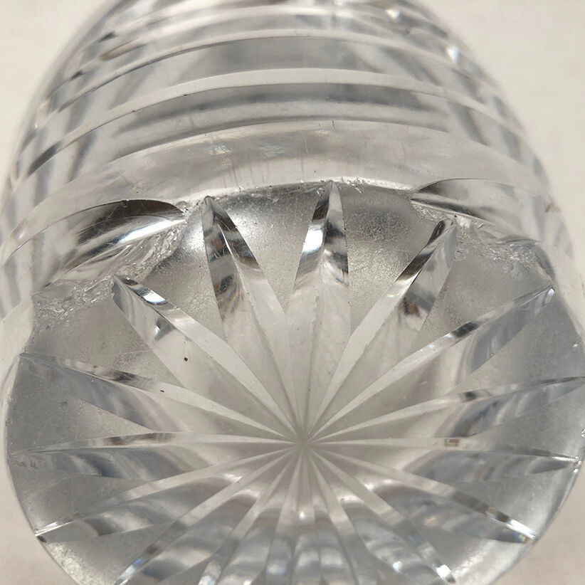 Carved crystal vase