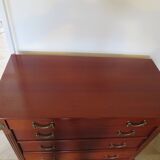 4-drawer chest of drawers – Cherry stain – Imitation Empire style – 80s
