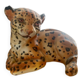 Tirelire léopard en porcelaine