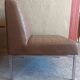 Chauffeuse fauteuil vintage en chrome/skaï