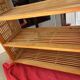 Shoe cabinet / Wooden and bamboo shelf (3 levels) H: 63 cm,