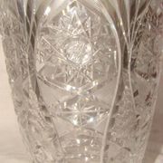 Vase en cristal taillé de Bohème, années 70