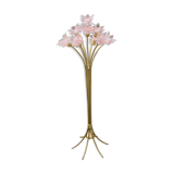 70s brass lamp and 10 tulip glass