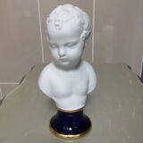 Child bust in limoges porcelain