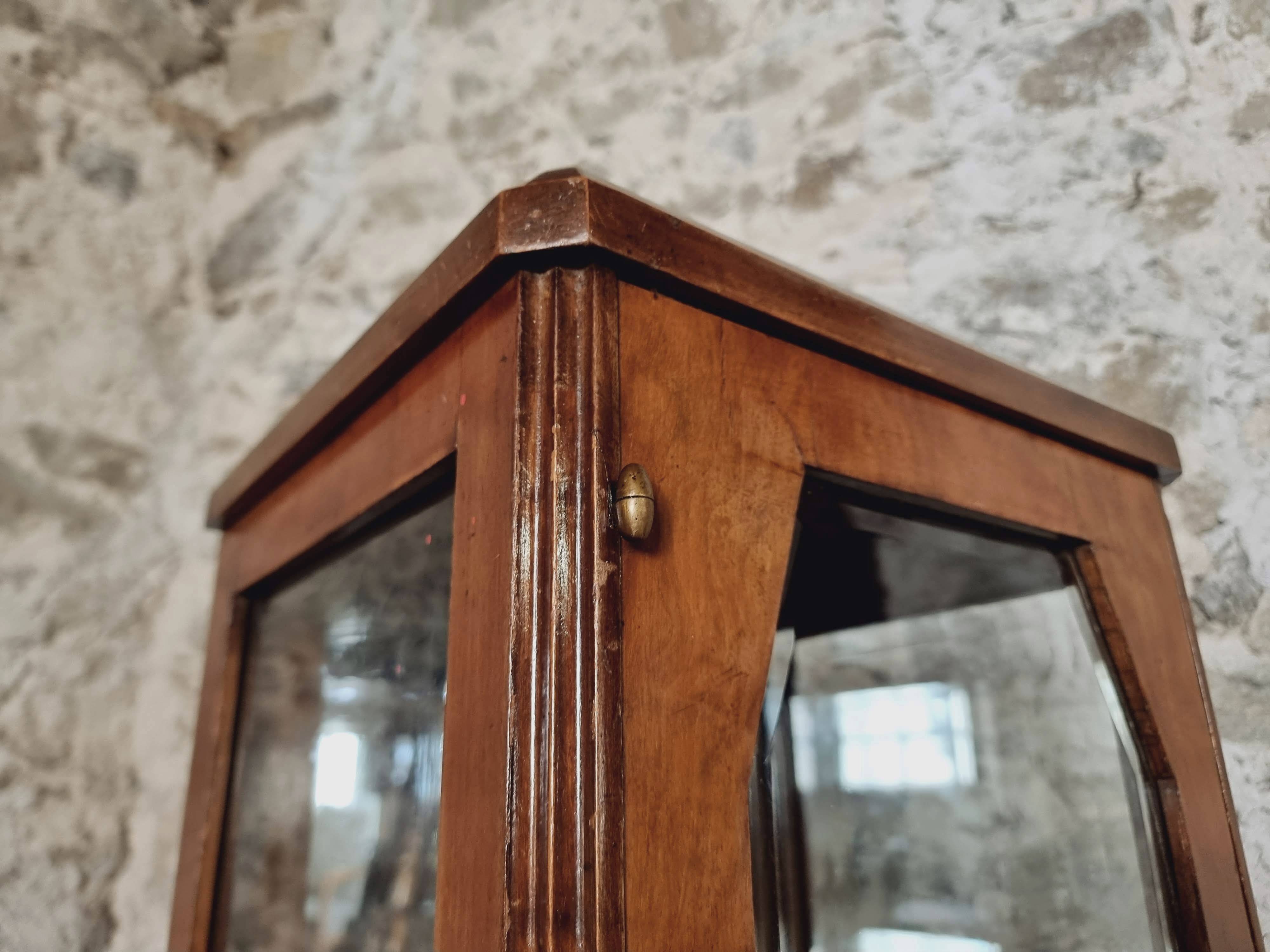 Antique Art Deco wall display case – France, circa 1920