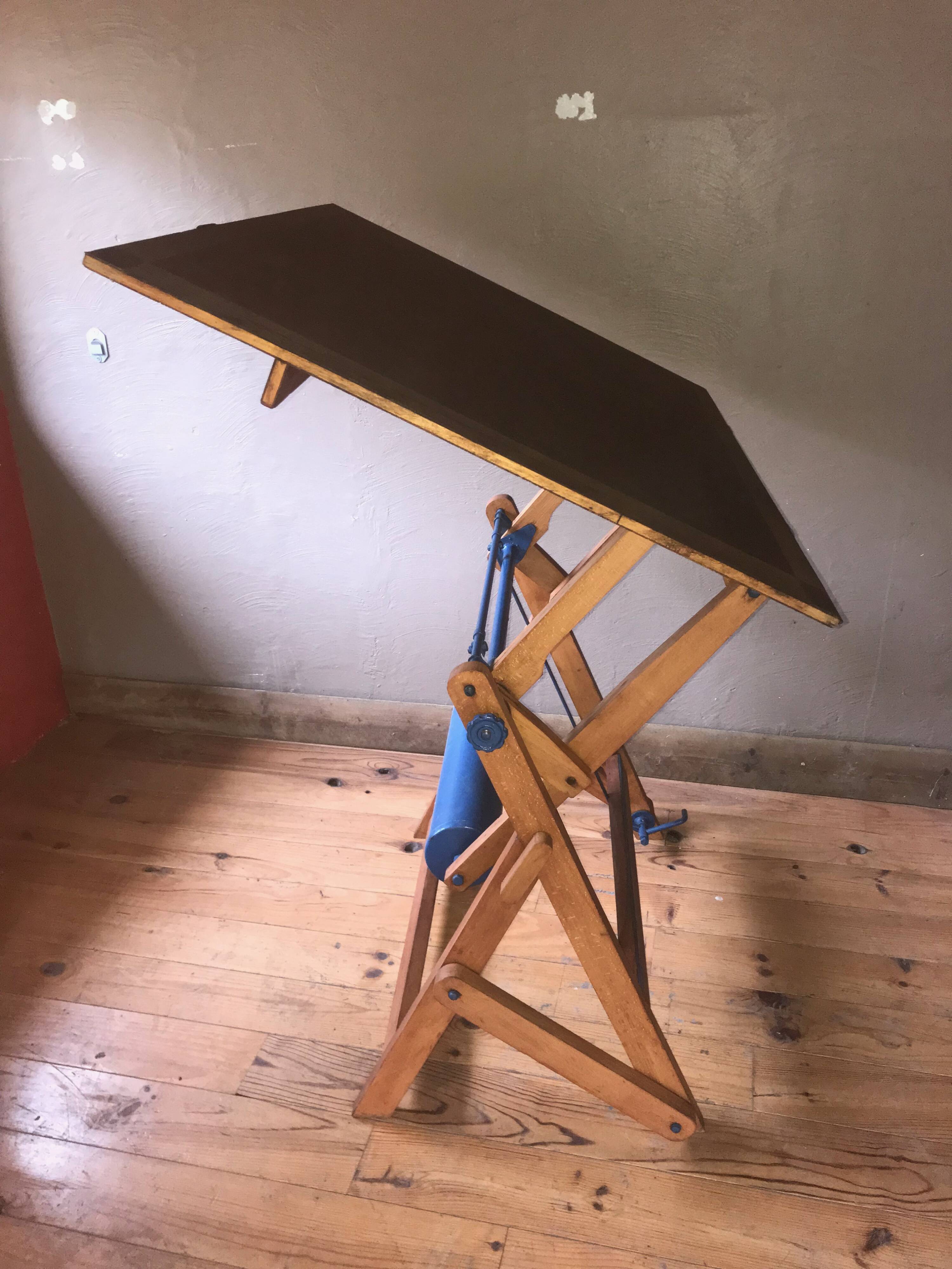wooden architect's purpose table
