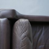 x2 Danish Armchairs in Leather by Georg Thams, Denmark 1960s