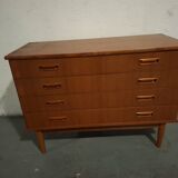 Scandinavian teak chest of drawers, 1960s design