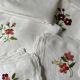 7 antique and embroidered napkins