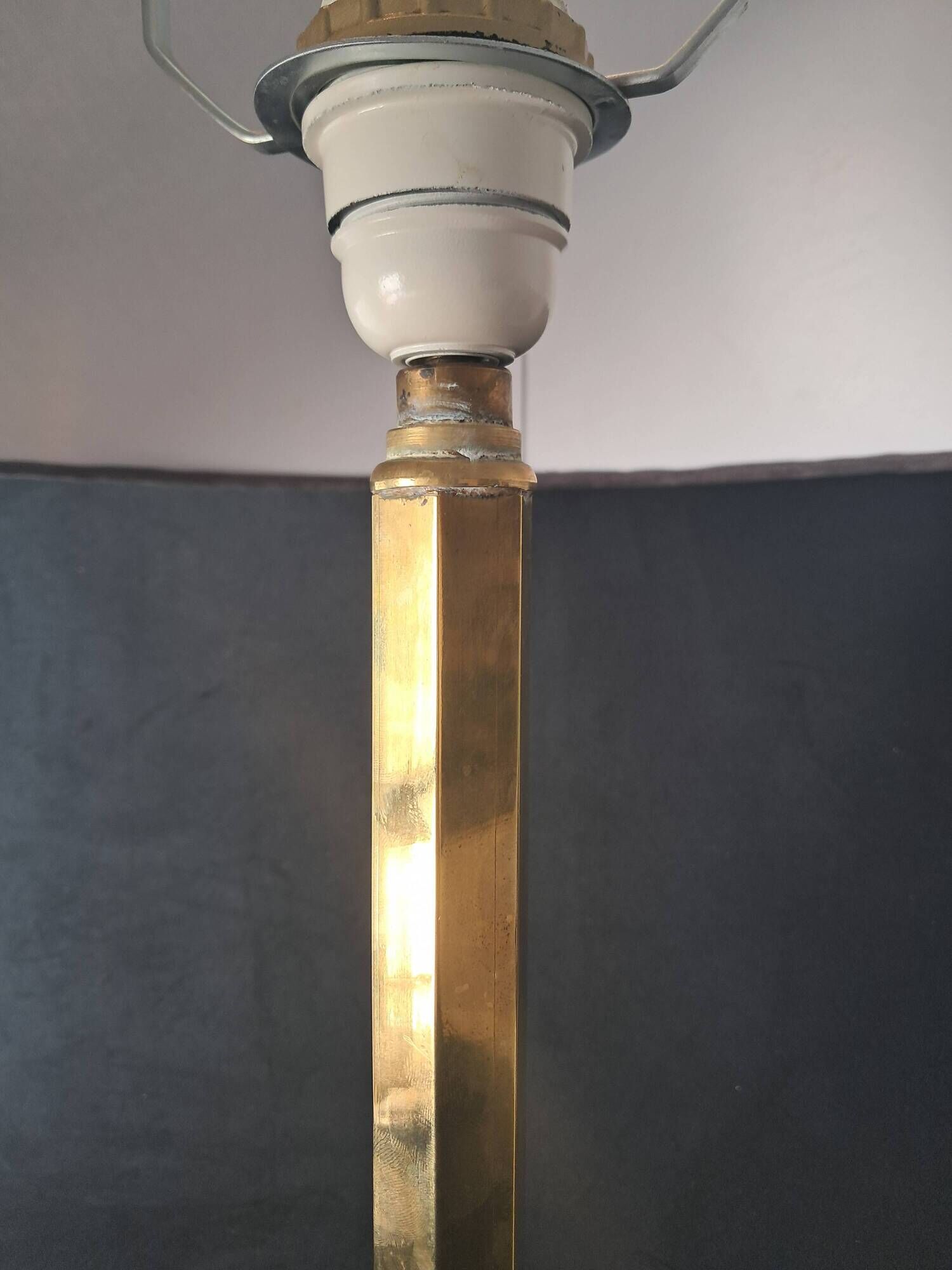 Art Nouveau Style Brass Lamp Base