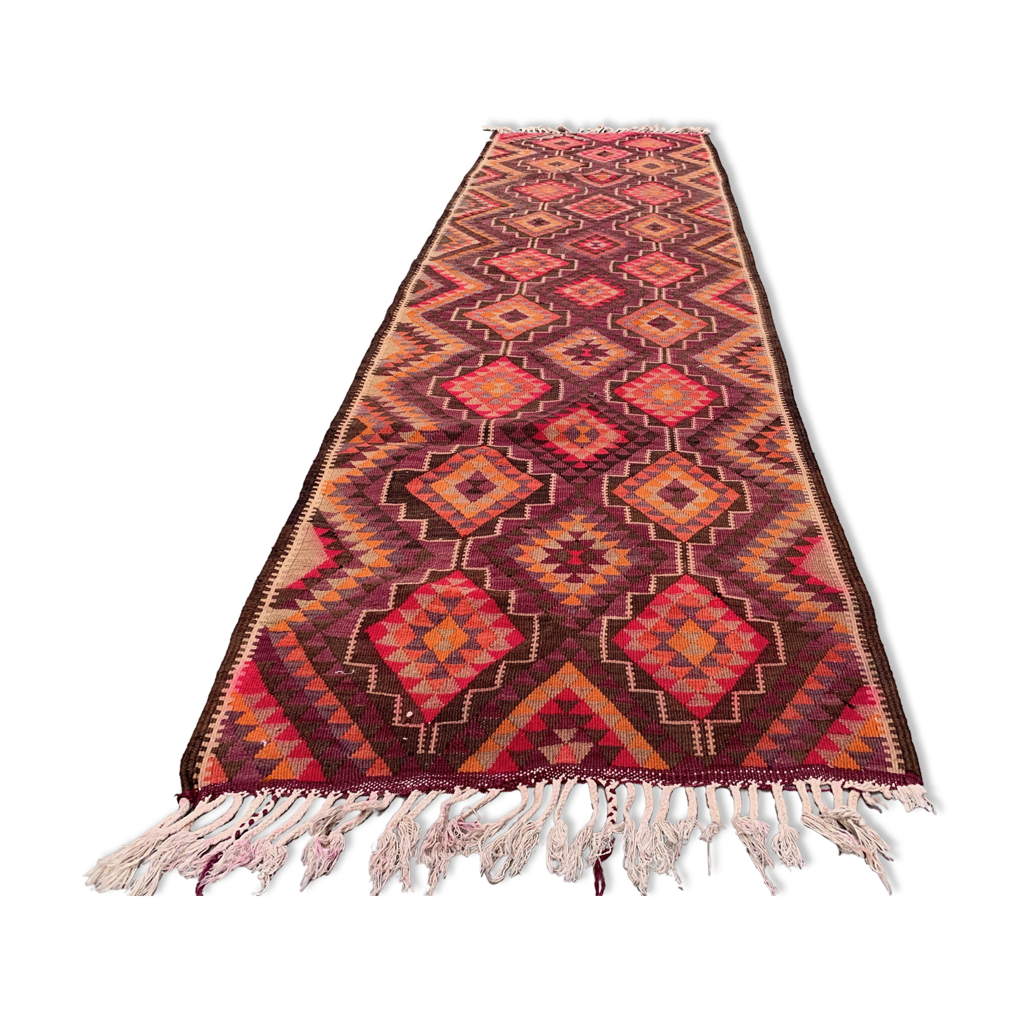Old turkish kilim runner 360x107 cm
