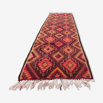 Old turkish kilim runner 360x107 cm