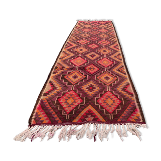 Old turkish kilim runner 360x107 cm