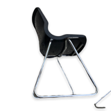 Set of four black Scandinavian chairs, design 70