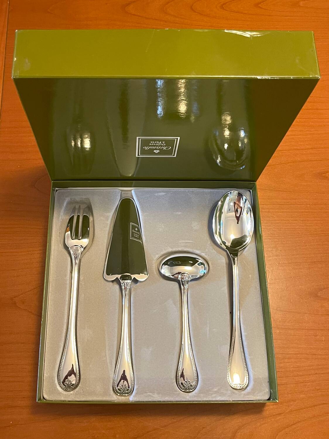 Christofle Malmaison serving cutlery, pie server, sauce