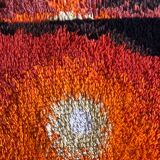 Vintage wall tapestry carpet 1970 wool