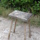 Rustic solid wood stool