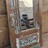 Burmese teak window mirror