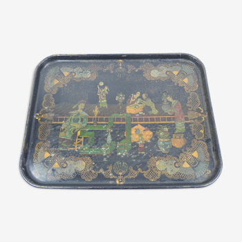 Plateau carton bouilli Napoléon III old boiled cardboard tray