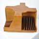 Wood rotating CD rack