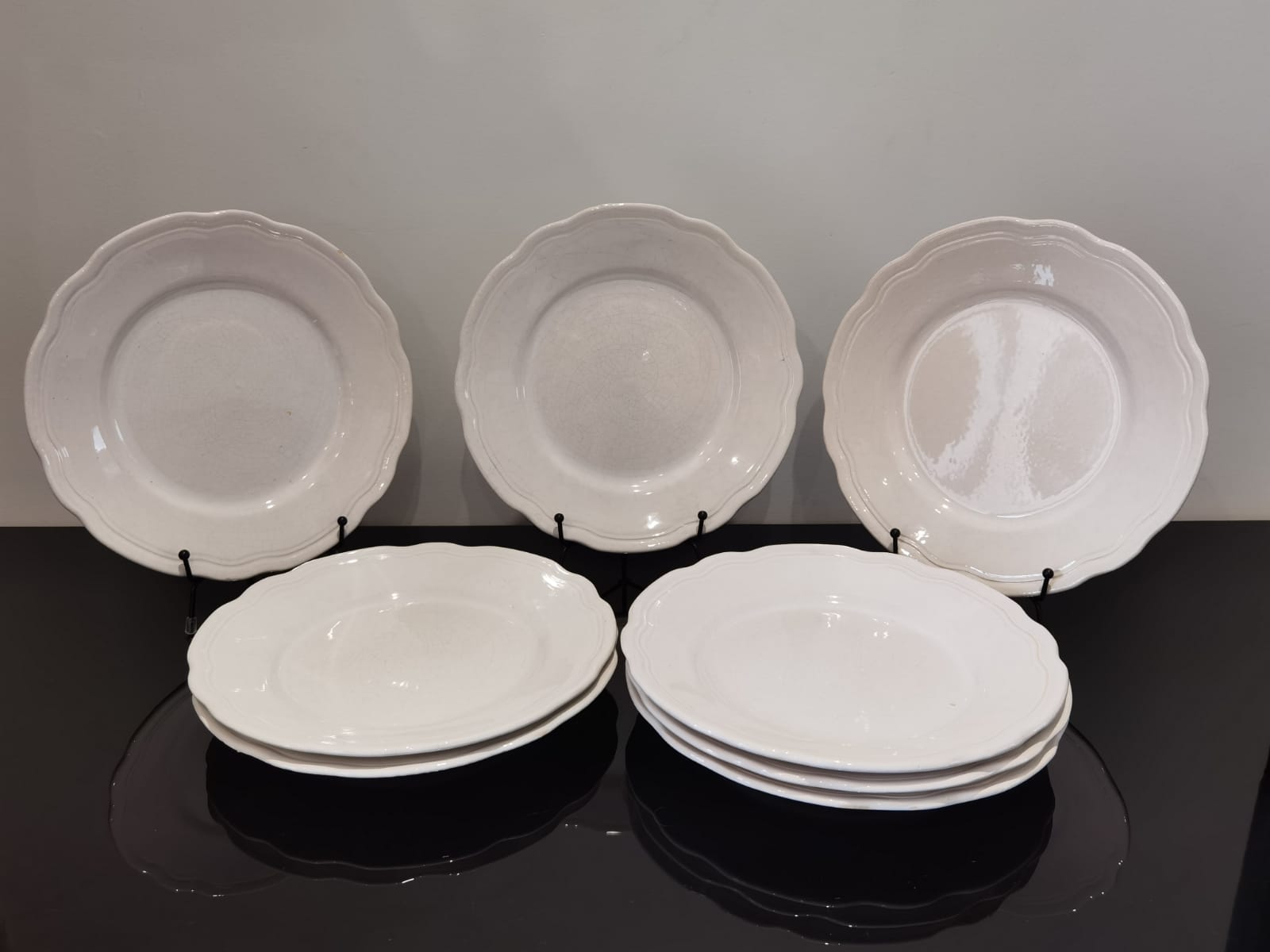 Flat plates 24.5cm Sarreguemines France
