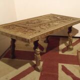 Indonesian table entirely hand carved
