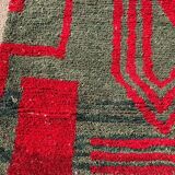 Traditional handmade pure wool rug, red, size 150 x 250