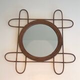 Rattan mirror. circa 1950