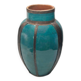 Vintage Early 20th Century Middle Eastern Ceramic Vase - Turquoise Glaze