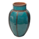 Vase en céramique émaillée turquoise du Moyen-Orient, début du XXe siècle
