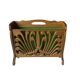 Porte-revue vintage en bois sculpté