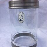 Glass and pewter candy box